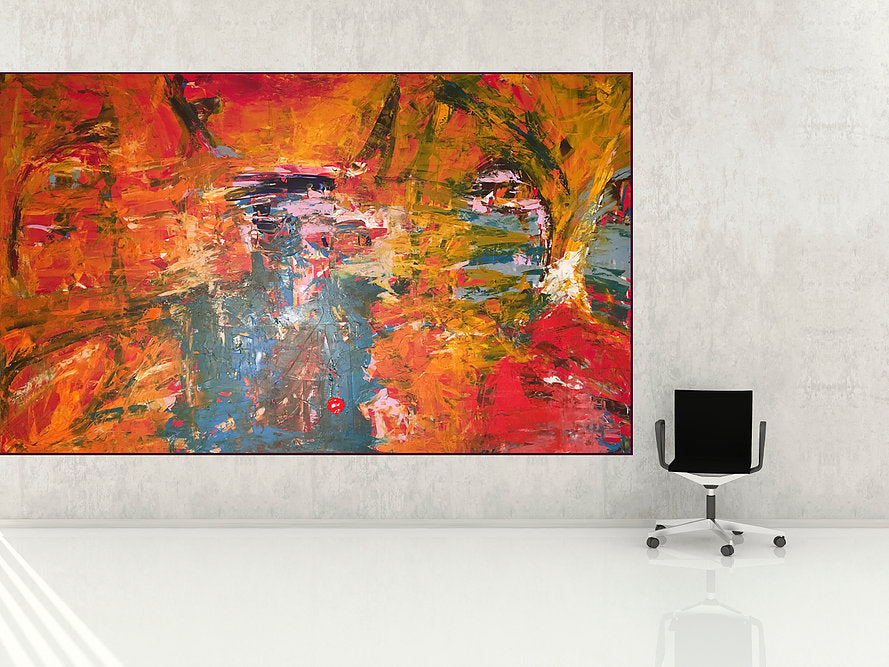 A visit in the jungle... 200 x 120 cm