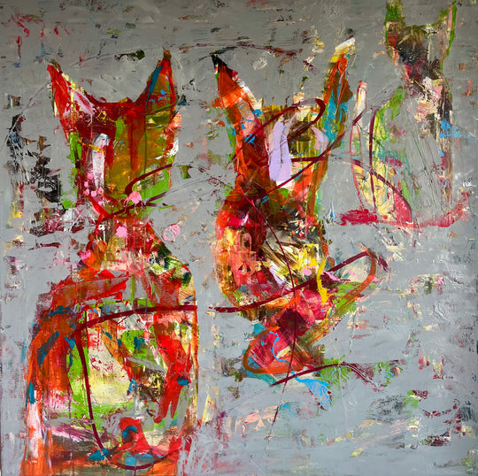 Tiger, Løve & Leopard • 100 * 100 cm