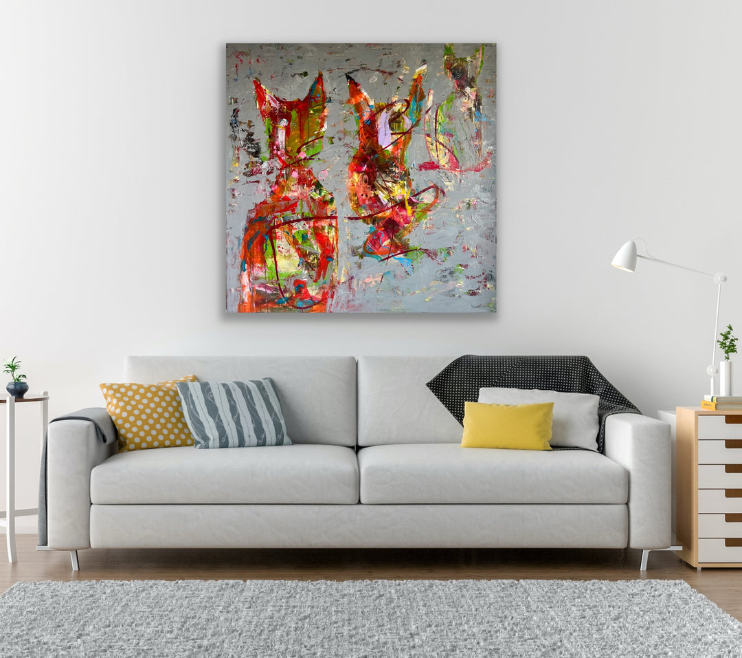 Tiger, Løve & Leopard • 100 * 100 cm