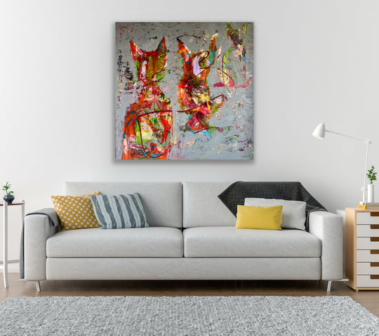 Tiger, Løve & Leopard • 100 * 100 cm
