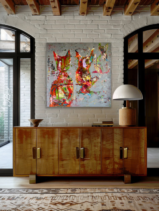 Tiger, Løve & Leopard • 100 * 100 cm
