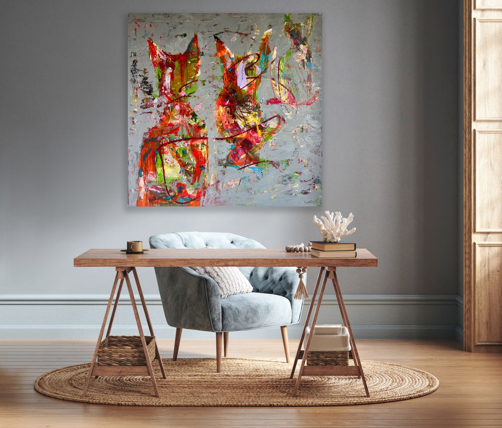 Tiger, Løve & Leopard • 100 * 100 cm