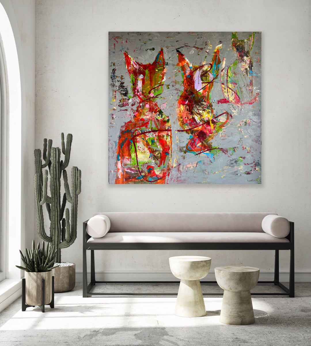 Tiger, Løve & Leopard • 100 * 100 cm