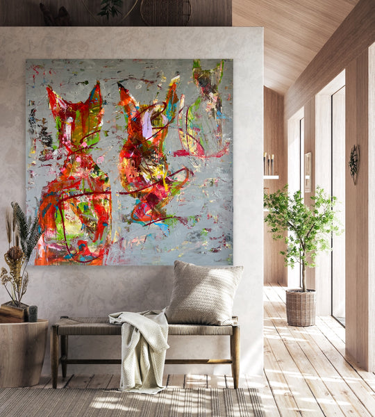 Tiger, Løve & Leopard • 100 * 100 cm